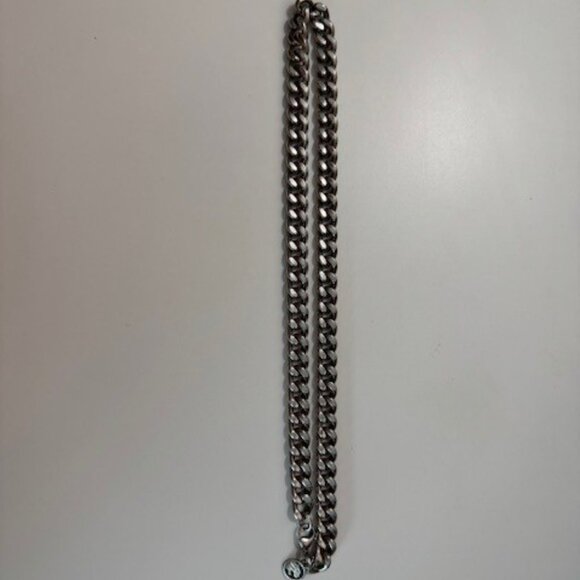 EFFY 23” Silver-Tone Cuban Link Chain Necklace – Designer Statement Piece - Picture 2 of 5